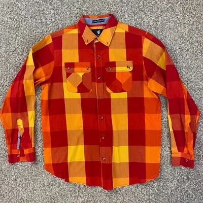 ROCAWEAR Classic Shirt Mens Medium Multicolor Check Button Down Long Sleeve - Image 1 of 4