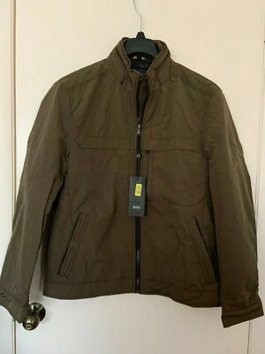 CHAQUETA HOMBRE HUGO BOSS ETIQUETA NEGRA "CEKOR 1" CAQUI $495+ Talla US 42R / EUR 52 NUEVA CON ETIQUETAS Foto 1 de 4