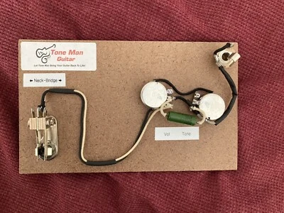 Guitar Prewired Mustang Upgrade Wiring Kit PIO Tone Cap 250K Pots Switch - Image 1 of 4