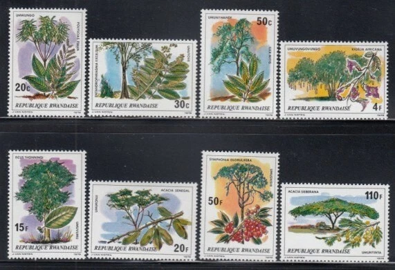 RWANDA Trees MNH set - Image 1 of 1