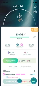 Pokemon - #707 Klefki !! Same Day Shippment or Next Day Guaranteed ! Go - Picture 1 of 1