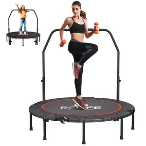 48" Foldable Fitness Trampoline for Adults Kids Exercise Trampoline Indoor - Picture 1 of 8