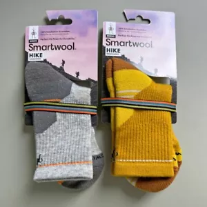 Smartwool 2 Pack Women's Hike Merino Wool Crew Socks Size Med 2 Colors Mix - Picture 1 of 5