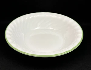 Corelle White Swirl Green Rim Soup Cereal Bowl 7.25" Dia. - Picture 1 of 6