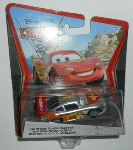 Disney Pixar Cars 2 Movie 155 Die Cast Car Silver Racer Lightning McQueen New - Picture 1 of 4