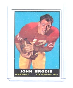 1961 Topps Football JOHN BRODIE #59 San Francisco 49ers *ROOKIE CARD - Picture 1 of 2