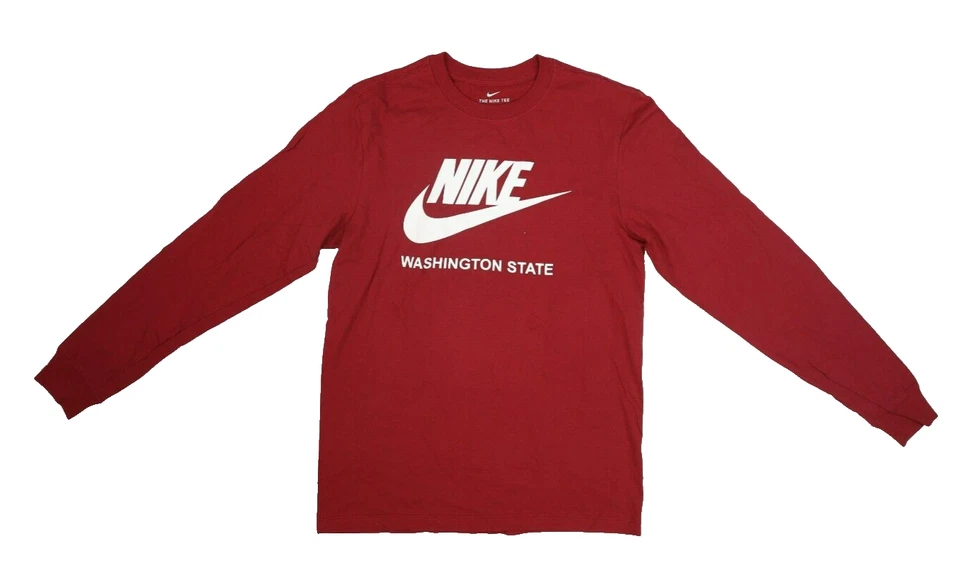 Nike Long Sleeve T-Shirt Mens Size Large Orange Swoosh Logo BV2000 Athletic