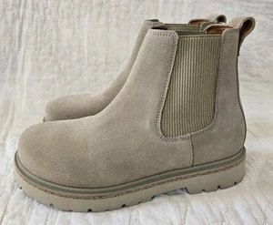 BIRKENSTOCK Highwood Slipper Chelsea Boots hellbraun Wildleder Gr. US 7-7,5 EU 38 NEU - Bild 1 von 6