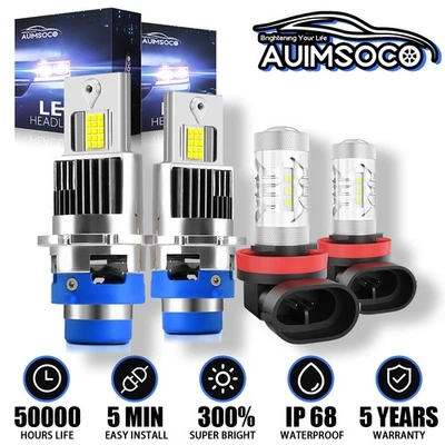 4x LED Headlight+Fog Light Bulbs Kit For Lexus GS350 2007-2011 2013 2014 2015 Foto 1 de 4