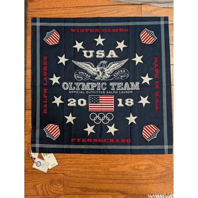 Polo Ralph Lauren Navy/Red Team USA 2018 Winter Olympics Bandana NWT - Image 1 of 4
