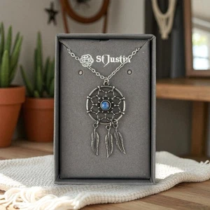 St Justin Pewter Dreamcatcher Necklace / Made in Cornwall / Jewellery - Picture 1 of 5