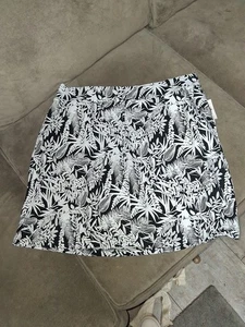 T by Talbot Tropical Leaf Print Cotton Blend Golf Skort NWT Sz L - Picture 1 of 4