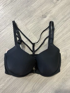 Victoria's Secret BH Bügel Stütze gefüttert Demi schwarz Racerback 32DD - Bild 1 von 7