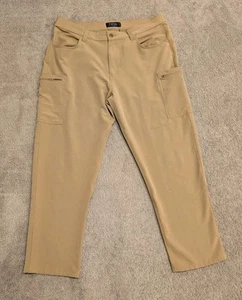 RailRiders Cargo Pants Mens Sz 36x30 Brown Tan Outdoor Hiking Stretch Versatech - Picture 1 of 11