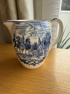 Dekorative Johnson Brothers Vintage blau & weiß 32oz / 1 L Kanne historisch amerikanisch - Bild 1 von 8