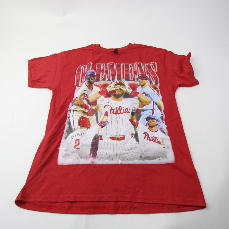 Philadelphia Phillies Gildan Heavy Cotton Short Sleeve Shirt Men's Red New - Image 1 of 1
