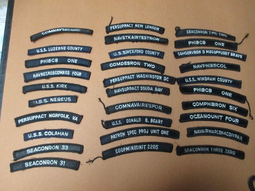 USN US Navy Shoulder Tabs Rockers PatcheS (50) DEALER LOT 1960-MODERN ...