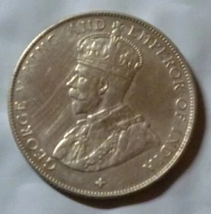 1920 STRAITS SETTLEMENTS - 50 CENTS / HALF DOLLAR - KING GEORGE V - AU SILVER - Picture 1 of 7