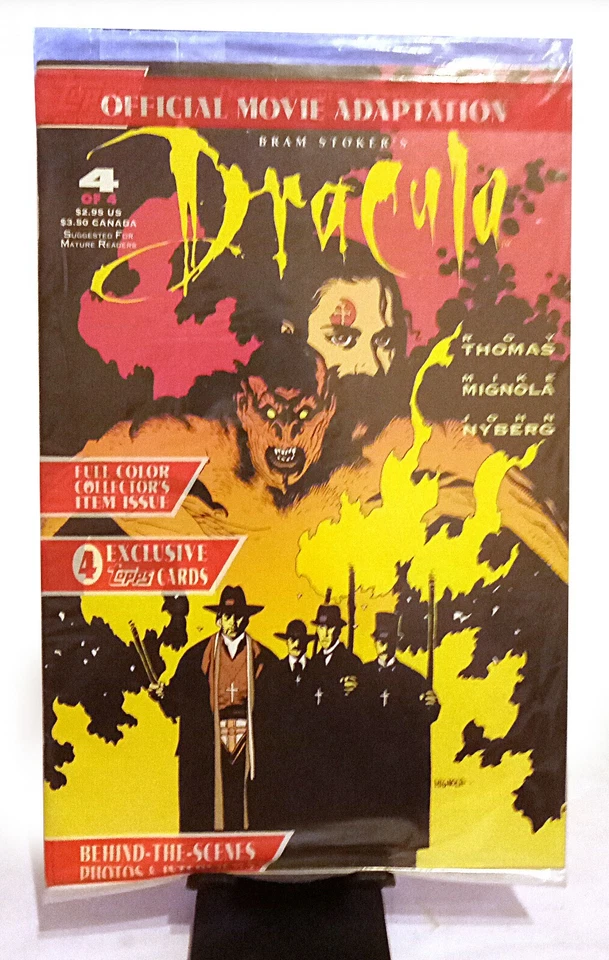 Dracula (Bram Stoker's ) #4 Comic  (with 4 cards)  Topps | Mike Mignolia New - Image 1 of 4