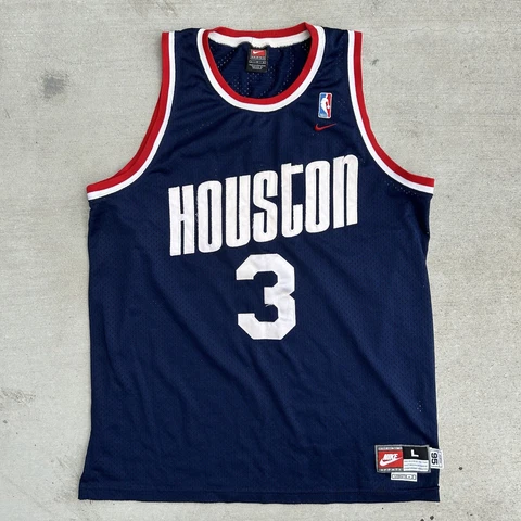 Nike Team Vintage VTG Steve Francis Houston Rockets Jersey Sz L Cover