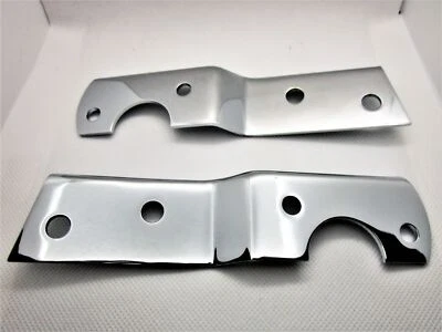 1955-1959 CHEVROLET GMC STEPSIDE PICKUP TRUCK REAR TAIL LIGHT CHROME BRACKET SET - Image 1 of 4