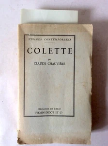 Claude Chauvière * Colette * Firmin-Didot 1931 * EO / Ex. H.C. 3/5 + Fac Similé - Picture 1 of 6