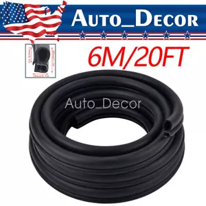 Universal Car Door Rubber Weather Seal Hollow Strip Weatherstrip 20FT 6M U-Shape - Bild 1 von 6