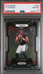2023 PANINI PRIZM #339 CJ STROUD ROOKIE RC PSA 8 - Picture 1 of 2