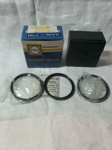 Promaster 52mm kit +1, +2, +4 coated Filters close up New OLD STORE STOCK $17 - Image 1 of 2