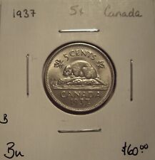 B Canada George VI 1937 Five Cents - BU