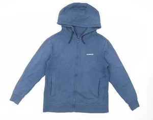 LA Gear Womens Blue Cotton Full Zip Hoodie Size M Zip - Logo Pockets - Picture 1 of 10