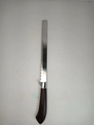 Cuchillo de pan dentado Ginsu vintage hoja de 8-1/2" 13-1/4" en general un producto Ginsu Foto 1 de 4