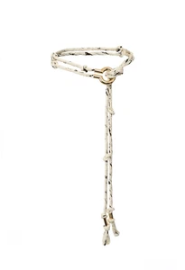 Chloe $1050 Braided Rope Belt in Dusty White One Size - Picture 1 of 10