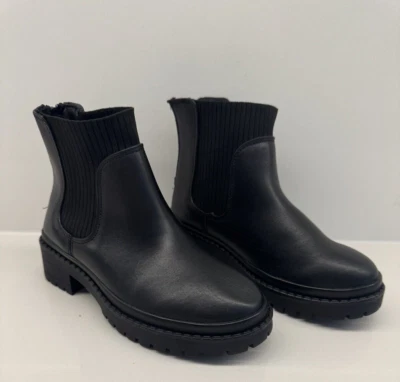 Steve Madden Niños Niñas Botas Zapatos Jhanna Chelsea Botines Negro Talla 1M Foto 1 de 4