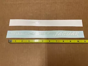 2 Man Cave Schwinn Mark IV Jaguar 20" or 24" Bicycle White Decals For Display - Picture 1 of 1
