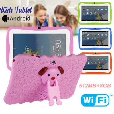 7'' inch Kids Study Tablet Android 512MB+8GB Dual Camera 1024 x 600 Learning PC - Image 1 of 4