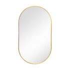 Large Oval Black/Gold Frame Wall Mirror Bathroom Bedroom Makeup Dressing Mirror