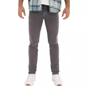 Pantalones de mezclilla American Eagle Airflex ajustados rectos grises para hombre W28 L30 PVP £59 NUEVOS - Imagen 1 de 10