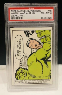 1966 Donruss Marvel Card #48 PSA 6 Hulk Trading Card - Image 1 of 2