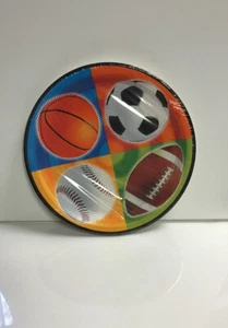 Championship Football Sports Party 8 Paper Plates - Picture 1 of 2