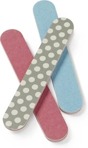3x Cushioned Nail Files – Double-Sided Emery Boards for Natural & Acrylic Nails - Picture 1 of 2