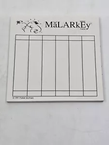 MaLARkEy Game Replacement Score Pad Paper VTG 1991 - Picture 1 of 1