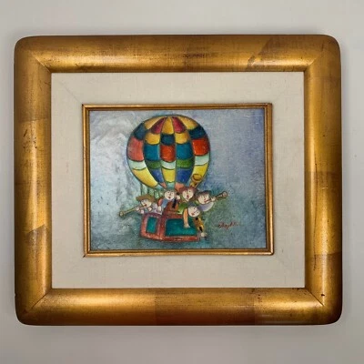 Джойс Ройбал картина подпись оригинальные музыканты воздушный шар в рамке 10 «x 8» - Изображение 1 из 4