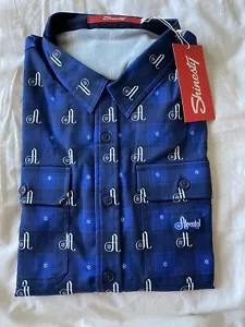 Shinesty Mens long sleeve button up shirt blue size XL - Picture 1 of 4
