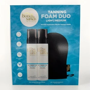 Bondi Sands Self Tanning Foam Light/Medium 6.76 oz - 2 Pack and Mitt - Picture 1 of 2