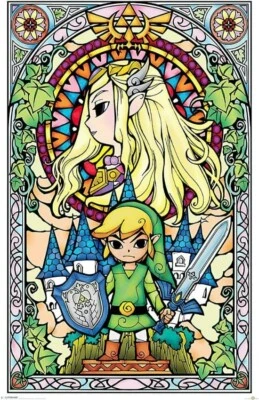 Calcomanía de vinilo de pared The Legend of Zelda impresión de póster respaldo adhesivo extraíble Foto 1 de 3