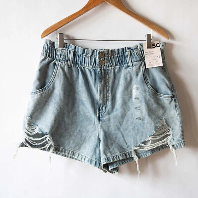 SO High Rise Mom Short Light Wash NWT 17 (33" Waist) - Image 1 of 4