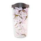 Tervis Tumbler 16Oz Brown Lid Pink Cherry Blossoms Floral Retired Pattern Cup