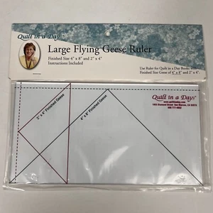 Set Of 2 Sizes Of Large Flying Geese Ruler 4 X 8 & 2 X 4 by Quilt in a Day New - Picture 1 of 7