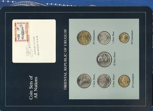 Coin Sets of All Nations Uruguay w/card 1980-1981 UNC Vicker 1,5 New Peso 1980 - Picture 1 of 2